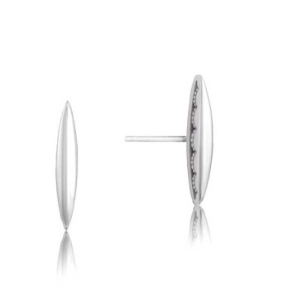 NIB Tacori Ivy Lane Surfboard Silver Stud Earrings
